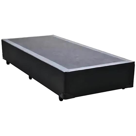 Imagem de Base Cama Box Solteiro 88x188x42 - Preta Suede