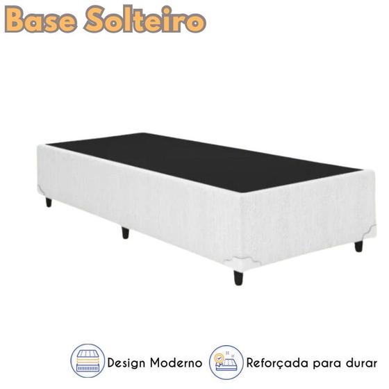 Imagem de Base Cama Box Solteiro em Cori Premium com 88cm de Largura e 188cm de Comprimento