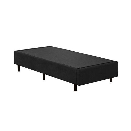 Imagem de Base Cama Box Solteiro Suede Preto - 78x188X39