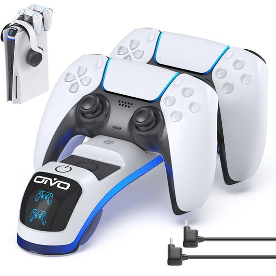 Base carregadora Suporte para Fone Controle Ps5 Indicador Led Menor preço em Base carregadora Suporte para Fone Controle Ps5 Indicador Led