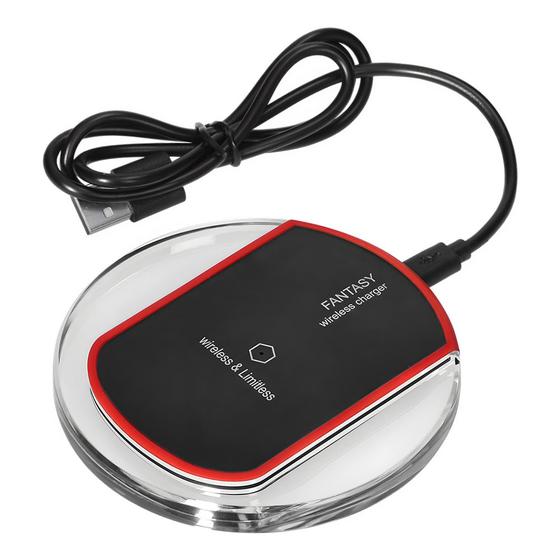 Imagem de Base Carregadora Wireless Fantasy QI Sem Fio de Mesa para Smartphone e Celular - Preto