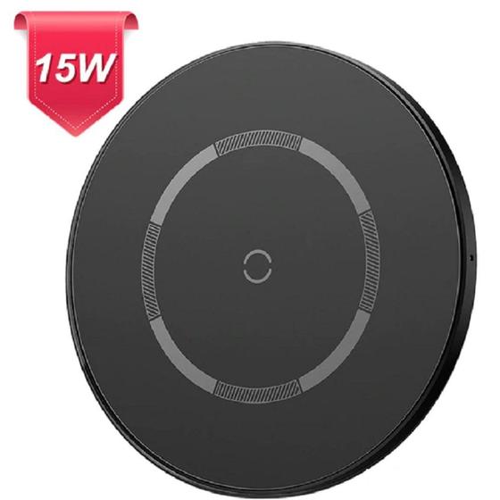 Imagem de Base Carregamento Sem Fio Magnético Indução Celular Dock 15W Wireless Turbo Inteligente Carregador