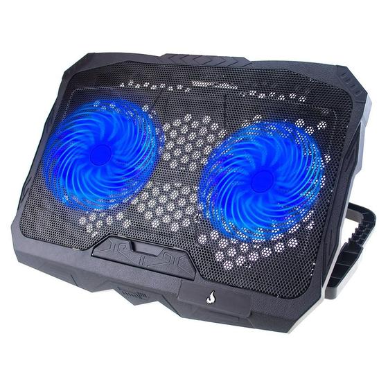 Base com Cooler para Notebook Rise Mode, Galaxy Black X4, LED - RM-CN-04-BB Menor preço em Base com Cooler para Notebook Rise Mode, Galaxy Black X4, LED - RM-CN-04-BB