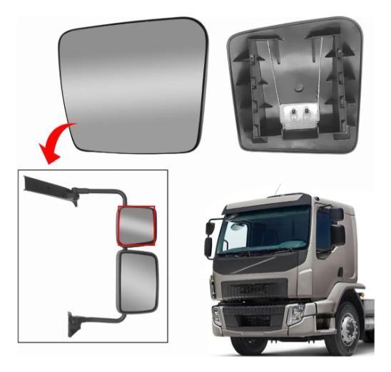 Imagem de Base com Vidro Espelho Retrovisor Auxiliar Volvo VM 2006 em Diante - LE