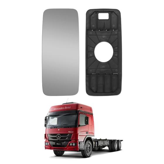 Imagem de Base com Vidro Espelho Retrovisor p MB Axor Atego 2007/2013