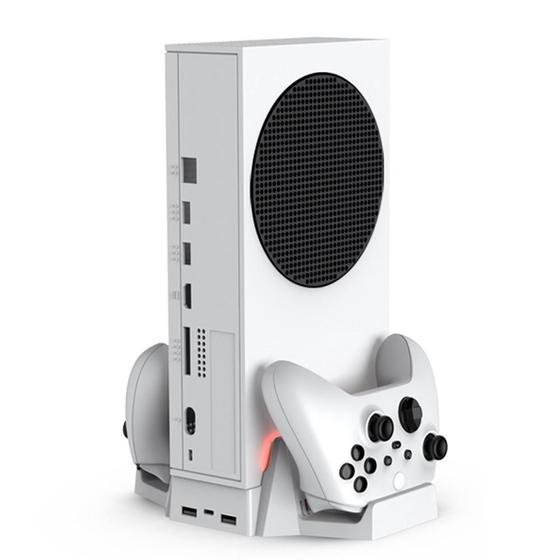 Imagem de Base compativel Xbox Series S Cooling Stand with Dual Cooling Fan e carregamento controle