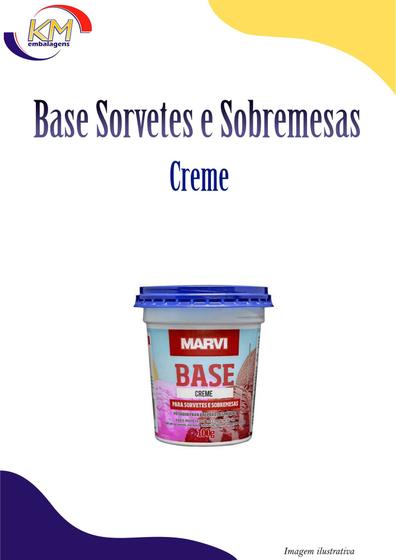 Imagem de Base Creme para sorvetes e sobremesas 100g unid - Marvi - sorvete, sucos, cremes, bolo  (4821)