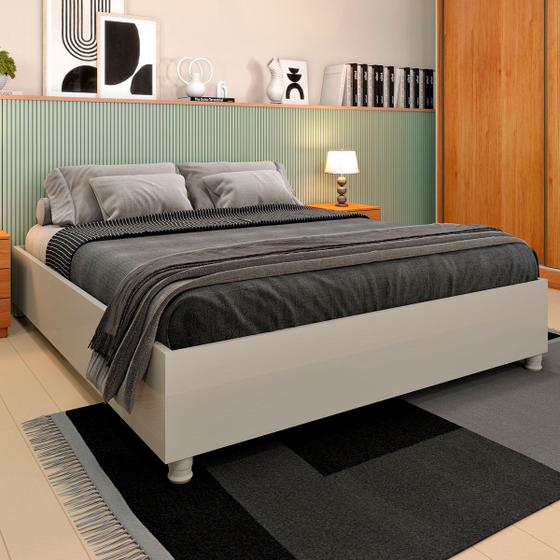 Base de Cama Box Casal Mônaco Off White - Tcil Móveis é boa?