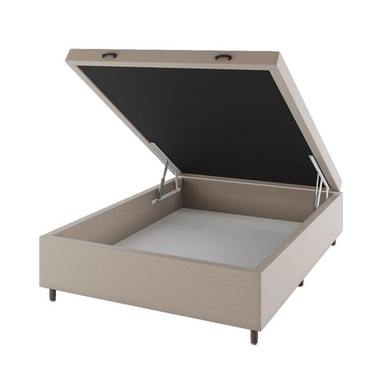 Imagem de Base de Cama Box Casal Sonata com Baú Rustico Palha - Vian