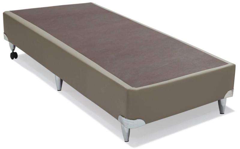 Imagem de Base de Cama Box material sintético Bege Solteiro 88 cm (LARG) Baixa - 42796