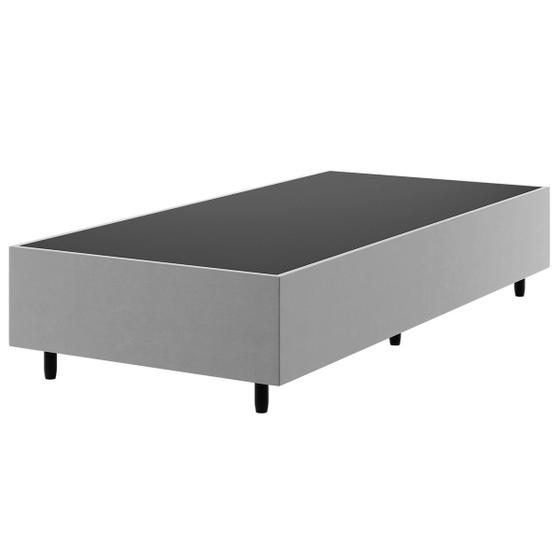 Imagem de Base de Cama Box Solteiro Zeus Prata 26786 - Vian