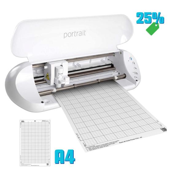 Imagem de Base de Corte A4 Transparente Para Silhouette Portrait, Portrait 2, 3 e 4 - Cameo, Cameo 2 e 3 - Com Cola