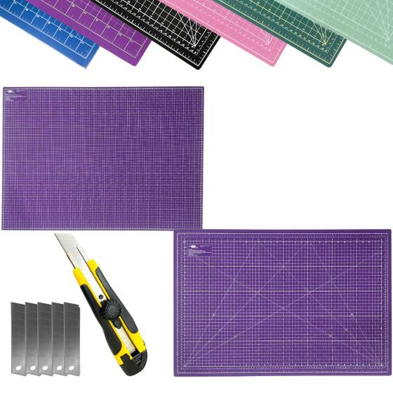 Imagem de Base de Corte Placa Grande 90x60 Para Mesa Bancada Multiuso Estilete Profissional Patchwork Costura Scrapbook Artesanato