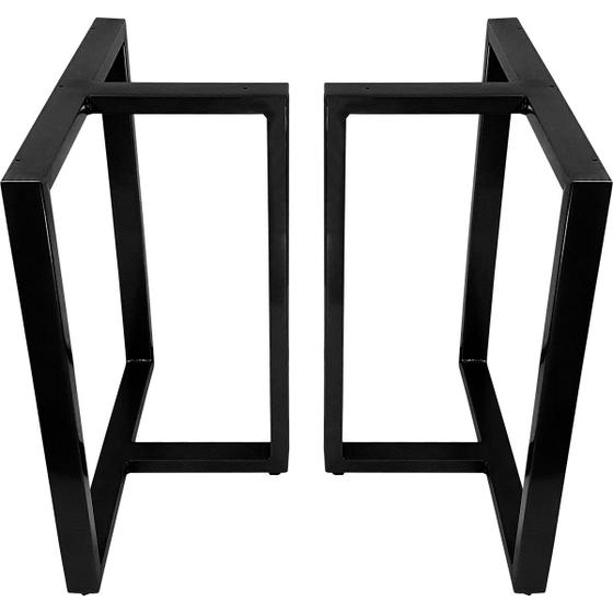 Base de Mesa de Jantar Kansas para Tampos de Vidro Pedra e Madeira até 200cm x 100cm - Preta Menor preço em Base de Mesa de Jantar Kansas para Tampos de Vidro Pedra e Madeira até 200cm x 100cm - Preta