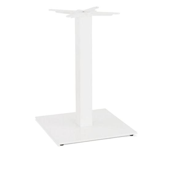 Imagem de Base de Mesa de Jantar Quadrada Estocolmo Alpha Fratini 72 cm (altura) Aço Branco com Base Quadrada