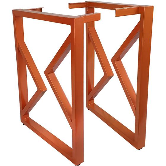 Imagem de Base de Mesa Jantar Estilo Industrial Hungria para Tampos de Madeira até 180cm x 90cm - Cobre