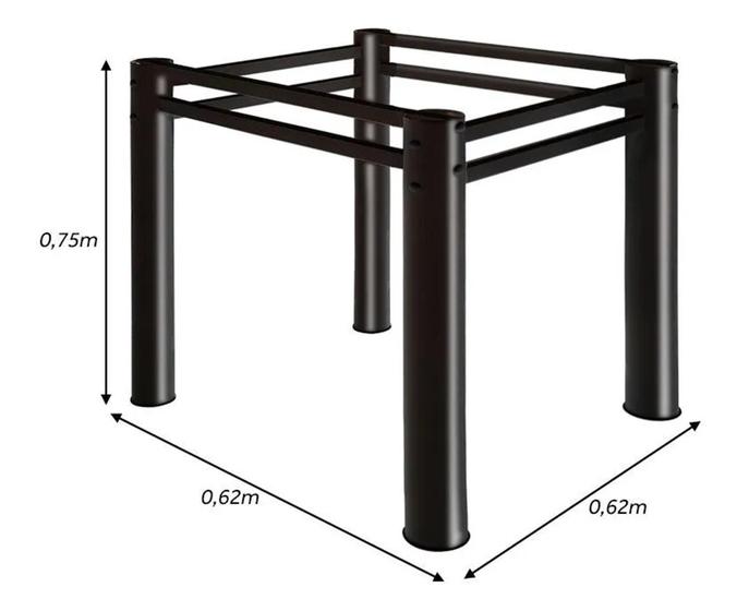 Base De Mesa Jantar para Tampos de Vidro ou Granito Marmore de 0,75x0,75 ou 0,90- COD 310 Menor preço em Base De Mesa Jantar para Tampos de Vidro ou Granito Marmore de 0,75x0,75 ou 0,90- COD 310
