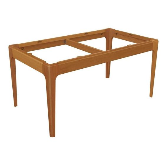 Imagem de Base de Mesa p/ Cozinha Mira BAM003-CA Madeira Maciça s/ Tampo Carvalho - Kappesberg
