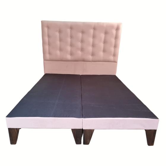 Imagem de Base de sofá-cama de estilo europeu de 2 lugares rosa de pelúcia Rimar