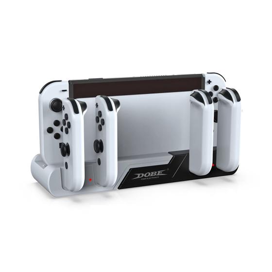 Imagem de Base Dock de Carregamento Suporte Carregador Compatível com Nintendo Switch/Oled Joy-con Slots Jogos Usb