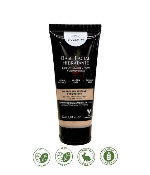 Imagem de Base Facial Hidratante Vegana 30 Ml- Biozenthi Cor Nude