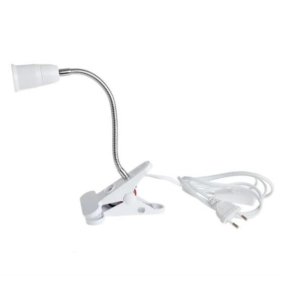 Imagem de Base Flexível para Lâmpada de Mesa 360° - Plugs UE/EUA - Soquete E27 com Interruptor