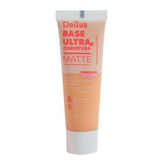 Imagem de Base Líquida Dailus Matte Ultra Cobertura - Claro D3