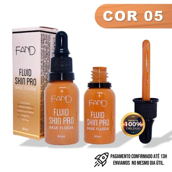Imagem de Base Líquida Fluída Fluid Skin Pro da Fand Makeup Matte Cor 05