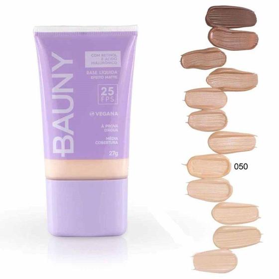 Imagem de Base Líquida FPS 25 Cor 050 Matte 27g - Bauny