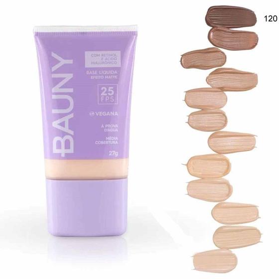 Imagem de Base Líquida FPS 25 Cor 120 Matte 27g - Bauny