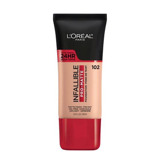 Imagem de Base líquida infalível L'Oreal Paris Pro-Matte, tom 102 Bege Concha, 1 fl Austrália