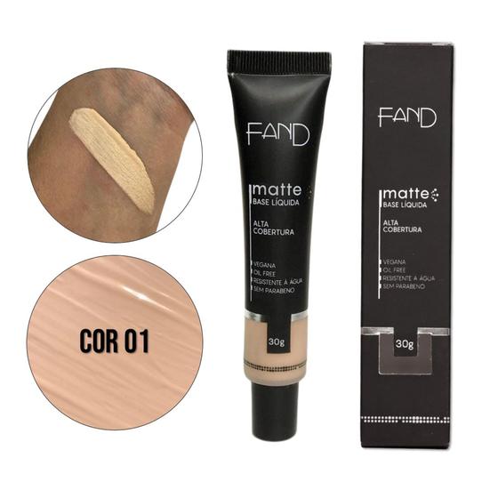 Imagem de Base Liquida Matte HD Fand Makeup Cor 01 - 30g