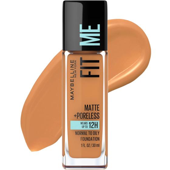 Imagem de Base Líquida Matte + Poreless Fit Me Maybelline - Warm Sun - 30ml - Livre de Óleo