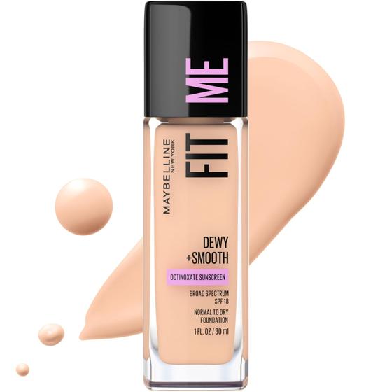 Imagem de Base Líquida Maybelline Fit Me Dewy + Smooth - Tom Ivory