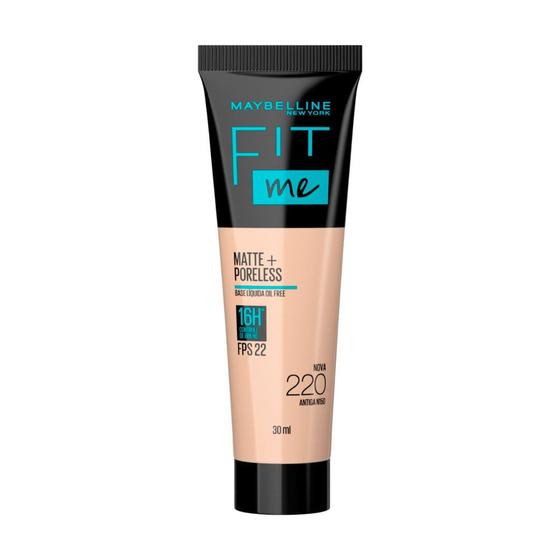 Imagem de Base Líquida Maybelline NY Fit Me Matte FPS 22 Cor 220 30ml