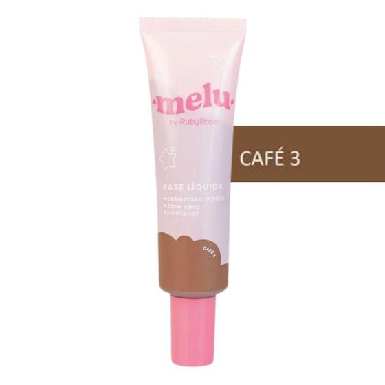 Base Líquida Melu By Ruby Rose Café 3 Hb-8055/11 29Ml Menor preço em Base Líquida Melu By Ruby Rose Café 3 Hb-8055/11 29Ml