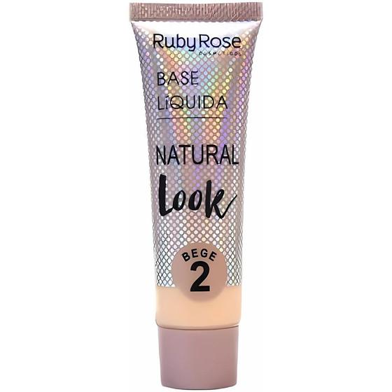 Imagem de Base Líquida Natural Look HB80051B2 Bege 2 Ruby Rose