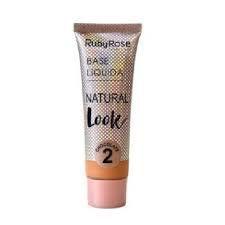 Imagem de Base Líquida Ruby Rose Natural Look Cor Bege 02 - 29ml Hb-8051