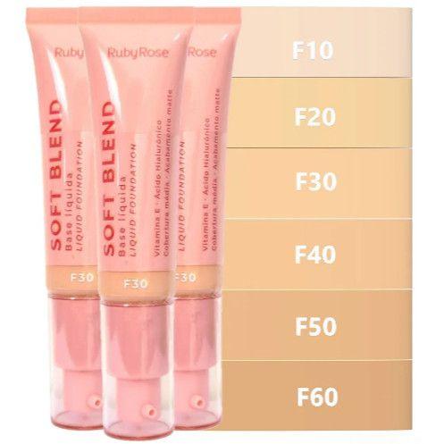 Imagem de Base liquida Soft Blend Acabamento Matte - Ruby Rose