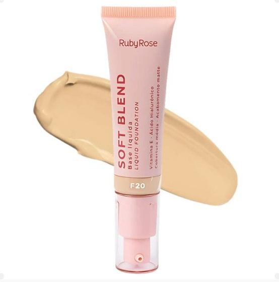 Imagem de Base liquida soft blend cor f20 30g ruby rose