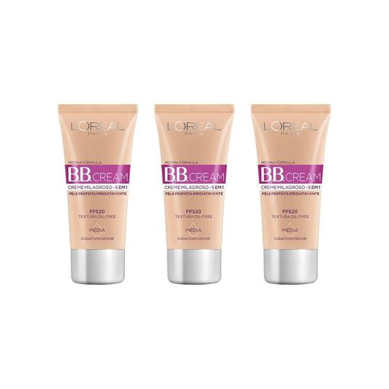 Imagem de Base Loreal Bb Cream 30Ml Fps 20 Media-Kit C/3Un