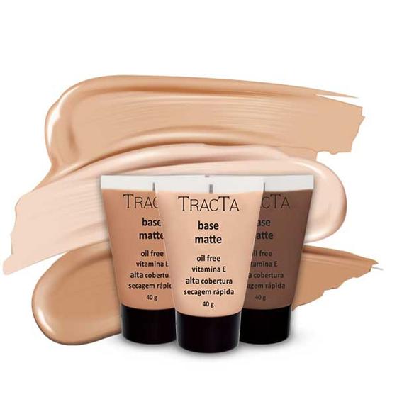 Imagem de Base Matte Alta Cobertura Oil Free Tracta