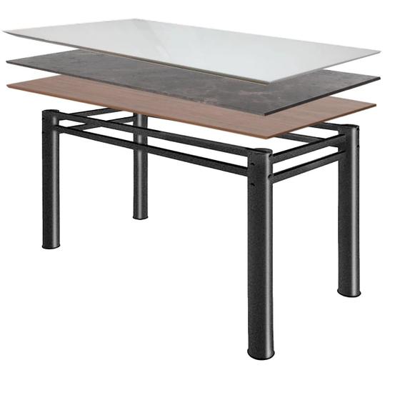 Base Mesa Jantar Aço Carbono 4 Lugares Retangular 1,20m Tampo Vidro Marmore Granito Madeira Pedra Suporta até 100kg Menor preço em Base Mesa Jantar Aço Carbono 4 Lugares Retangular 1,20m Tampo Vidro Marmore Granito Madeira Pedra Suporta até 100kg