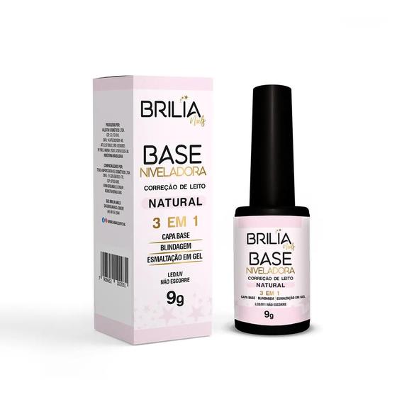 Imagem de Base niveladora natural 9g brilia nails capa base, blindagem