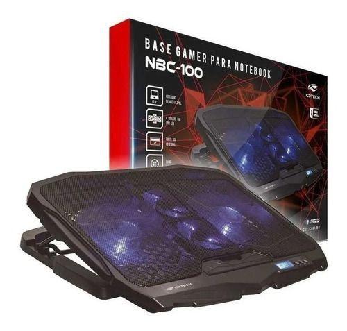 Imagem de Base Notebook Nbc-100bk C3tech Gamer Para Jogo 4 Coolers Led