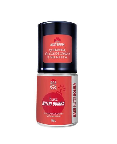 Imagem de Base NutriBomba de Crescimento Fortalecedora Vitaminada 9ml Enriquecida com queratina, óleo de cravo e melaleuca - SOS Hospital das Unhas