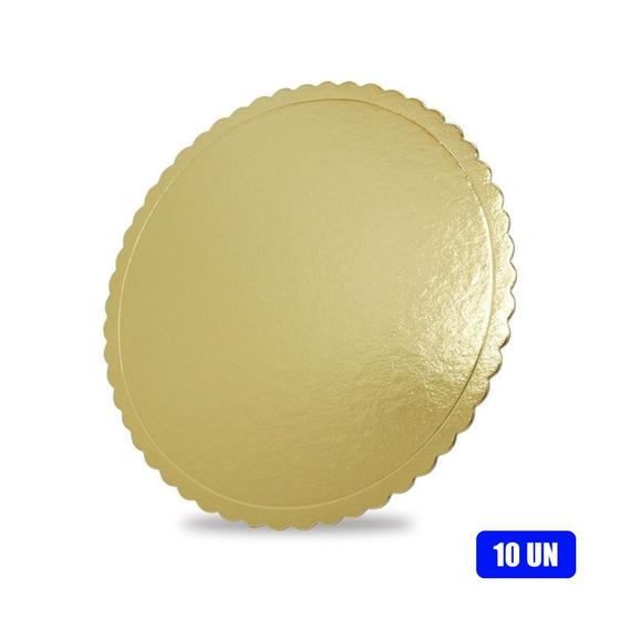 Imagem de Base Para Bolo Petala 23cm Ouro 10un