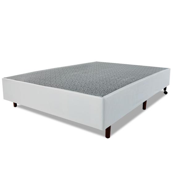 Imagem de Base Para Box Sommier Viuva 128x188x34cm Branco - BF Colchões