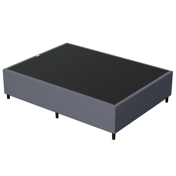 Imagem de Base para Cama Box Casal 138x188cm Hit I02 Suede Cinza - Mpozenato