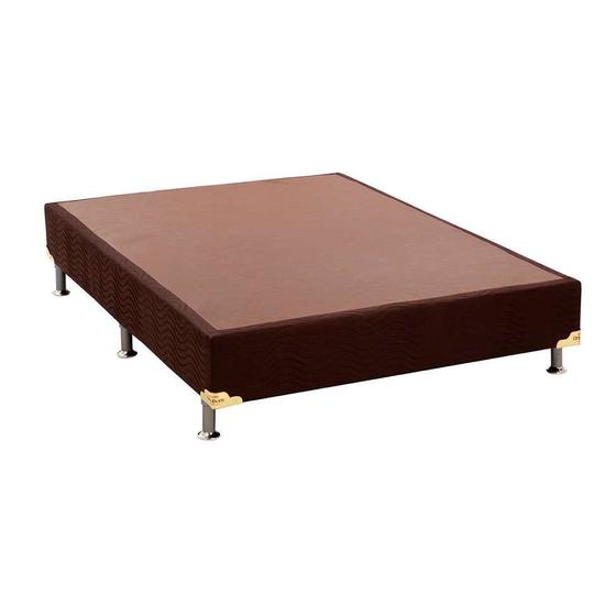 Base para Cama Box Casal Camurça II Marrom Menor preço em Base para Cama Box Casal Camurça II Marrom